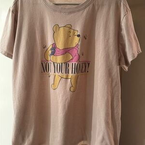 Torrid Beige Graphic Tee with Pink Accents